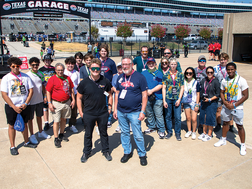 Teacher of the Race Stephen Speer took his Northwest High School students with him to TMS last fall. Photo by KEN OLTMANN