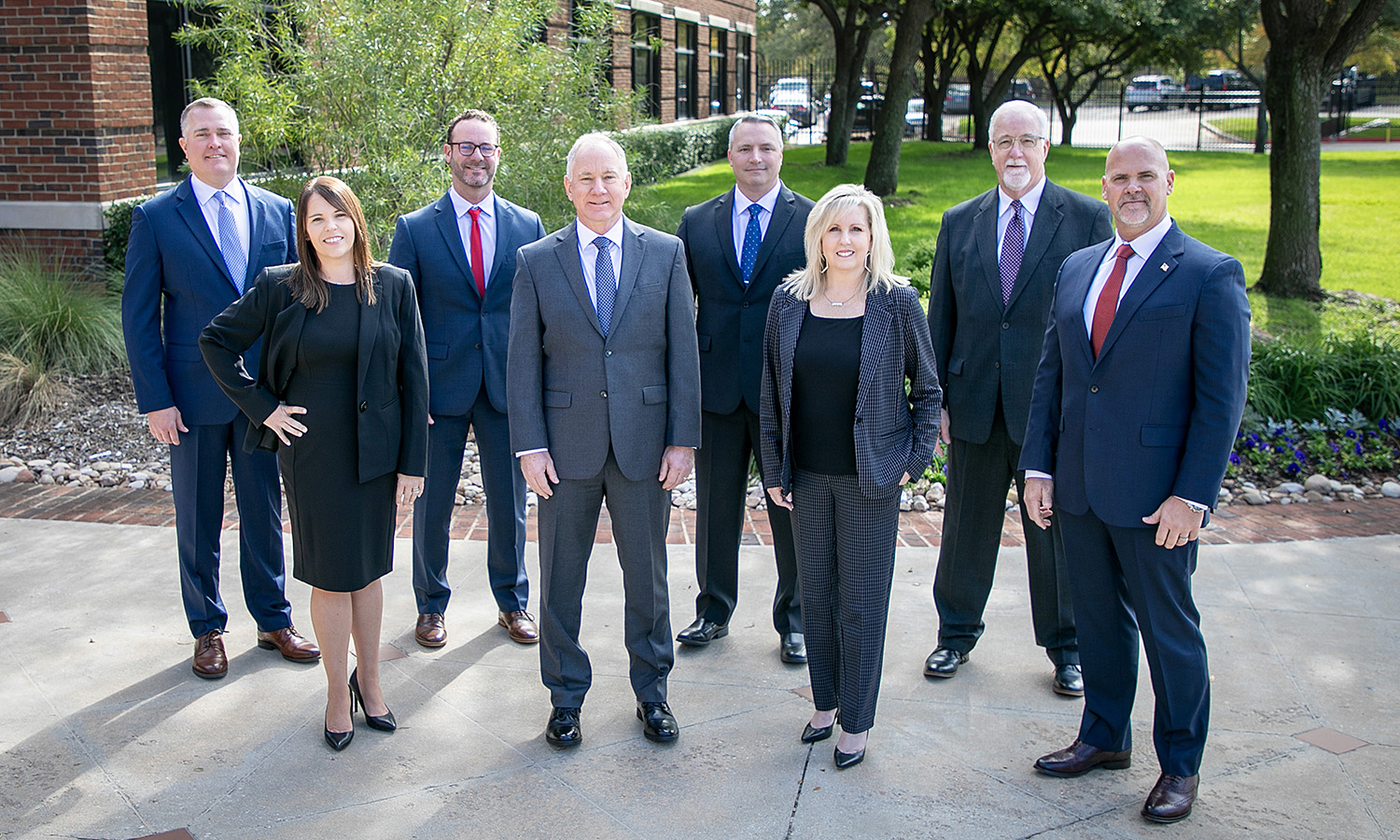 Front row left to right: Senior Vice President—Corporate Services LIBBY JAMES; Senior Vice President — Energy Resources GARY FRANZEN; Senior Vice President — Customer Care & Engagement DENISE SMITHERS; Senior Vice President — Field Operations SHEA HASSELL
Back row left to right: Senior Vice President and Chief Financial Officer BRENT BISHOP; Senior Vice President — Energy Infrastructure GREG WARD; Senior Vice President — Information Technology JEFF MCNEAL; President & Chief Executive Officer DONNIE CLARY