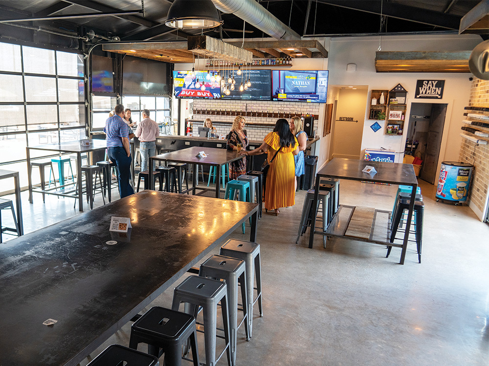 The Little Wooden Penguin is located just North of Downtown Celina and incorporates a bar with wines and beers on tap.