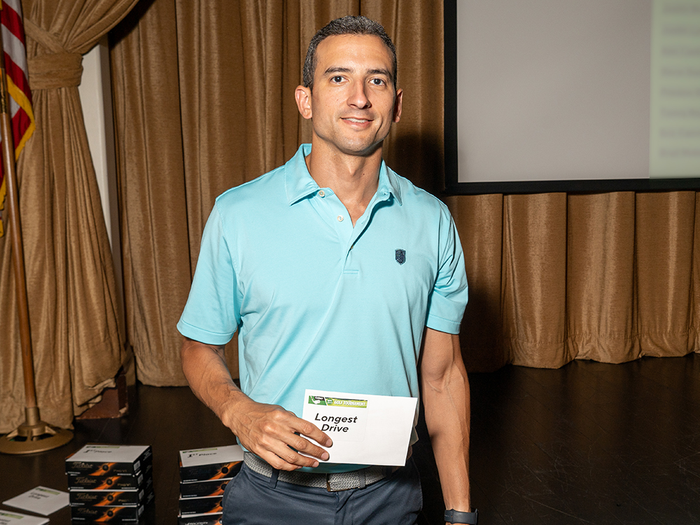 2024 CoServ Charitable Foundation Golf Tournament at Wildhorse Golf Club in Denton. North Course Longest Drive Winner Sean Martinez.