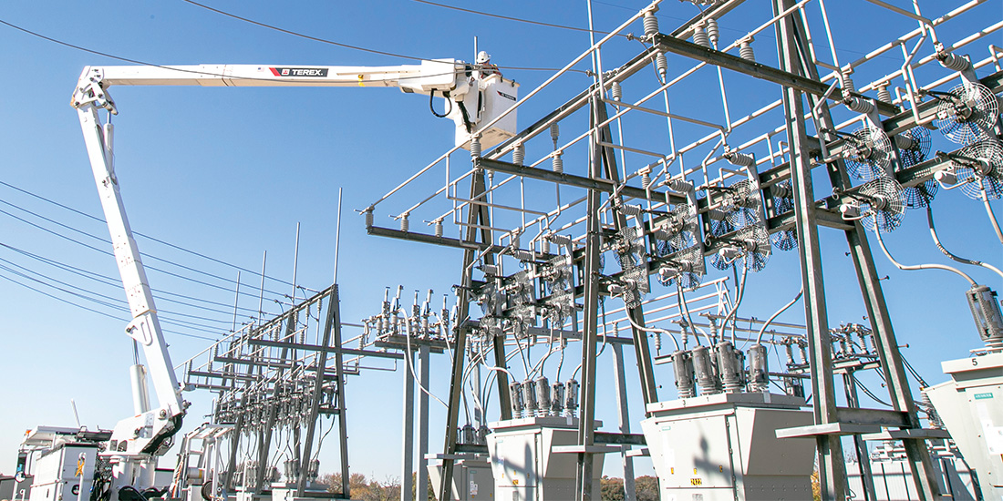 CoServ upgraded the power lines coming out of the Aubrey substation. Photo by NICHOLAS SAKELARIS